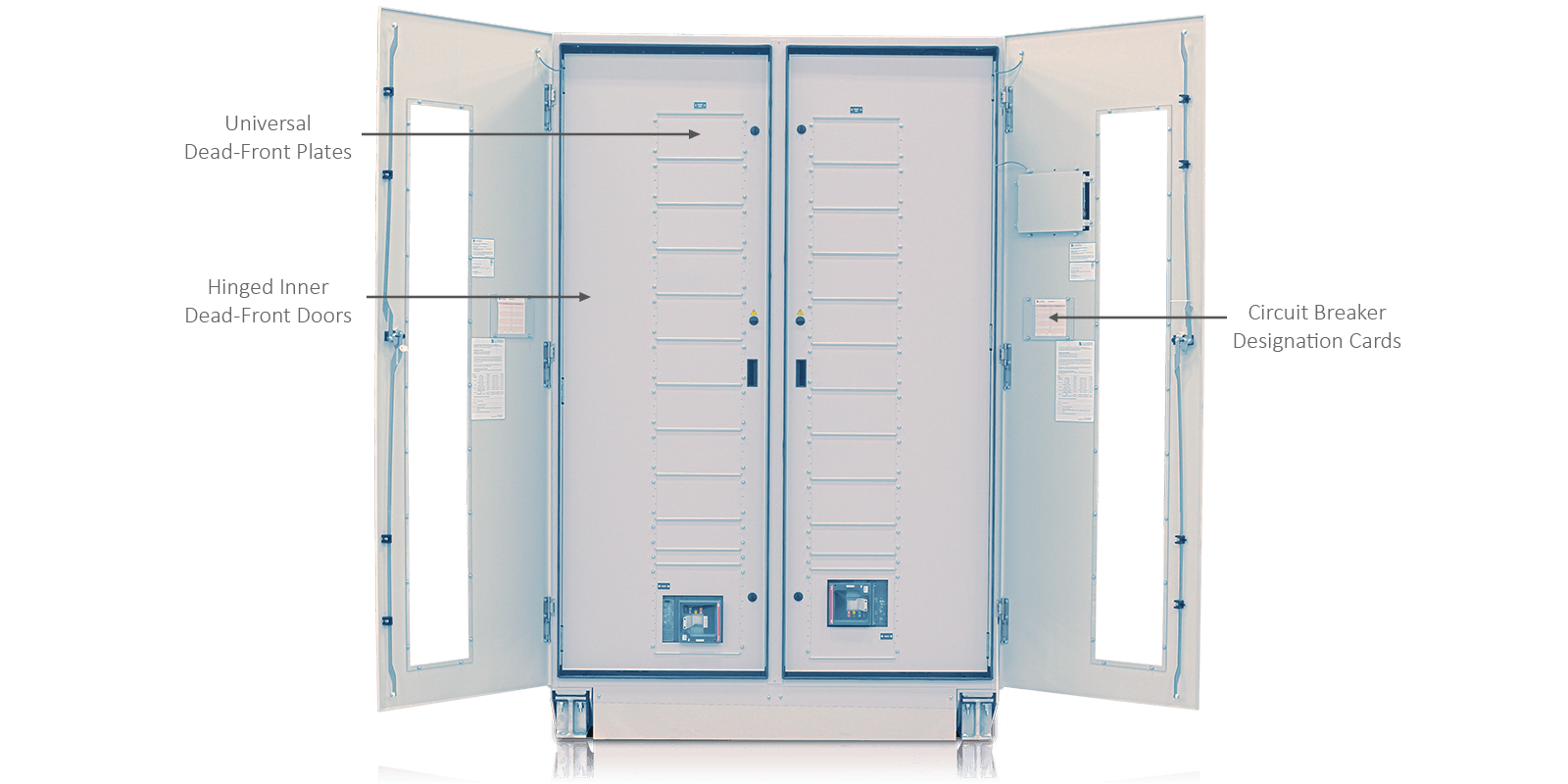ePODs Type-XL PDU Distribution Section Inner Doors Open