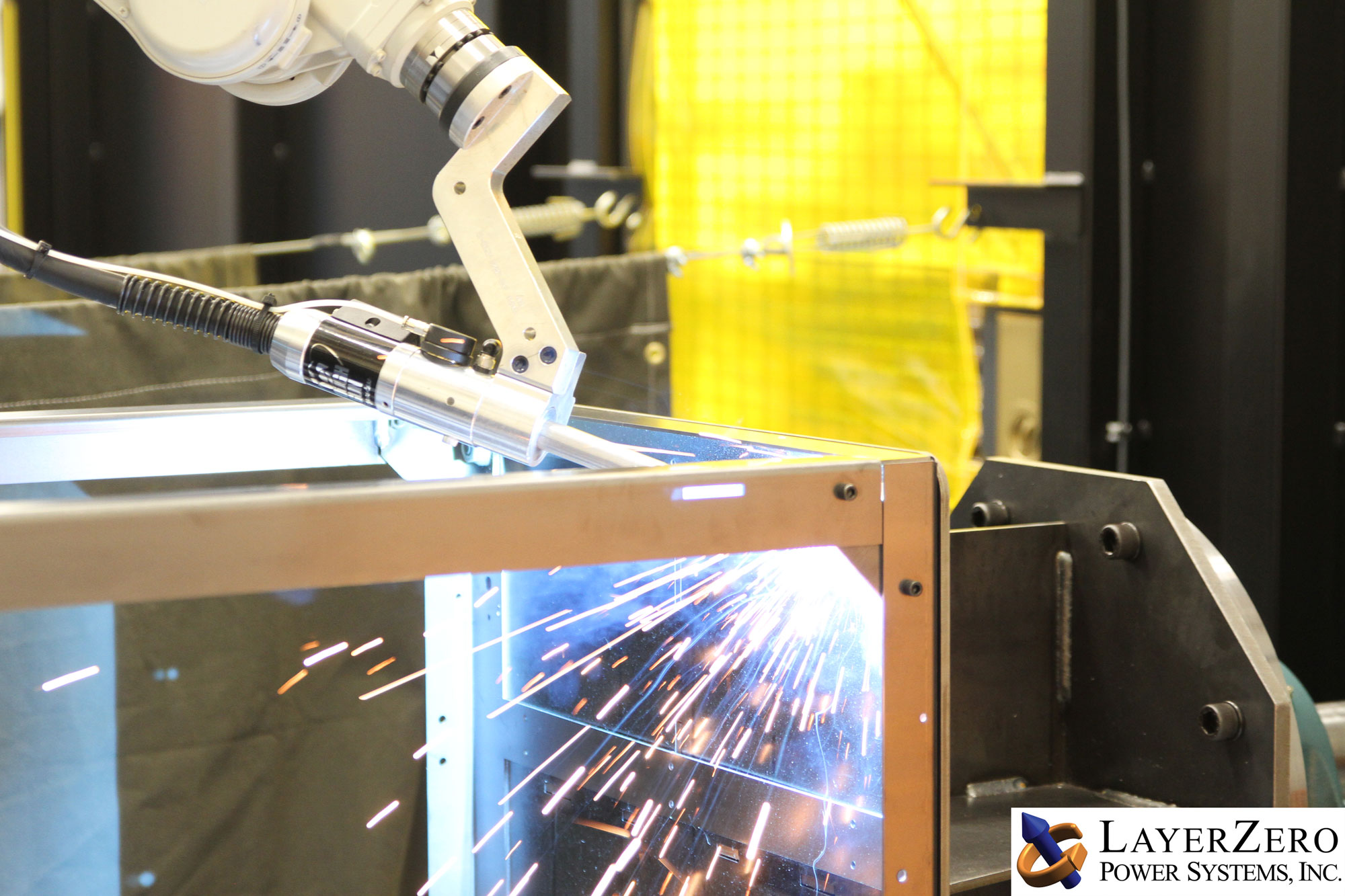 Robotic Welding Used in Frame Fabrication.