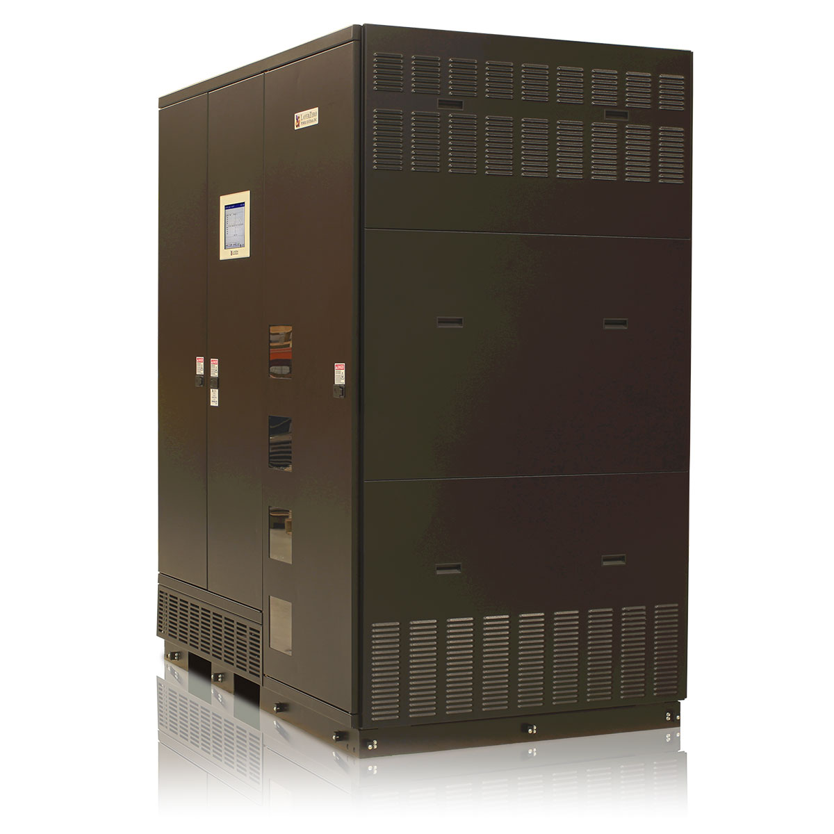 The LayerZero Series 70 ePODs: Type-X 750 kVA Power Distribution Unit (PDU) Front Angle.