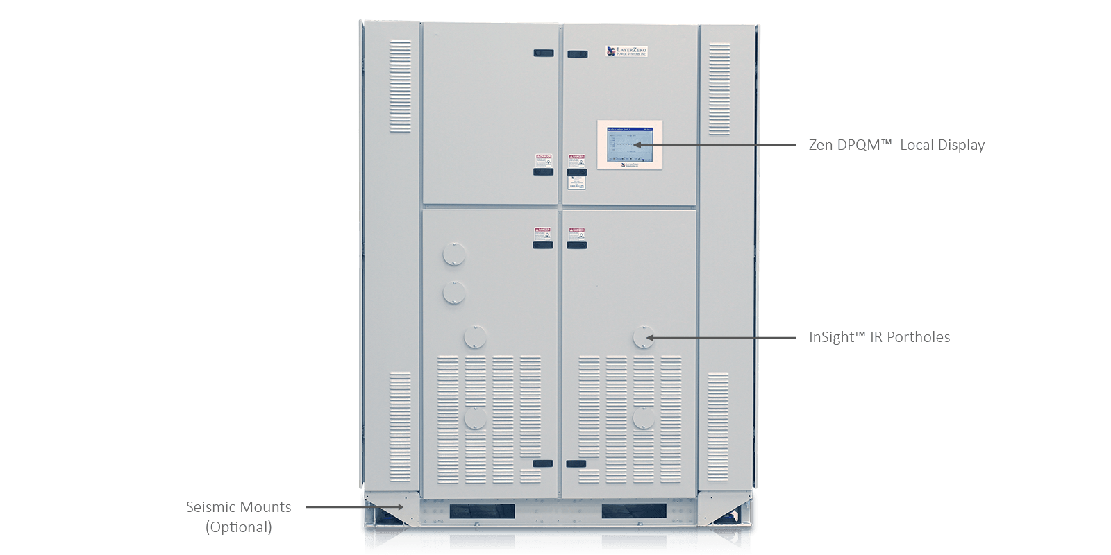 ePODs Type-XL Power Distribution Unit with Transformer and Distribution Doors Closed